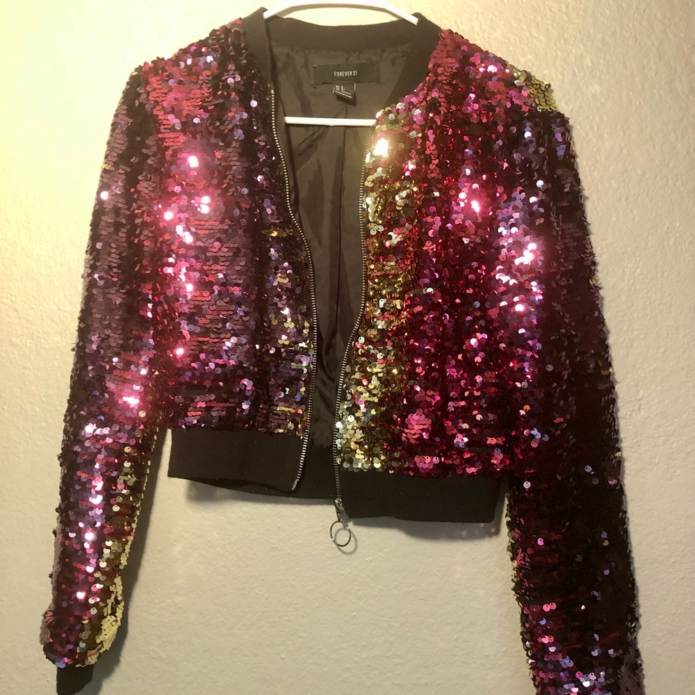 Sequin Jacket. Multiple Colors. Size Small - image 5